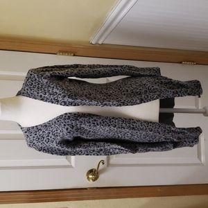 Dunnes leopard grey black cardigan sweater